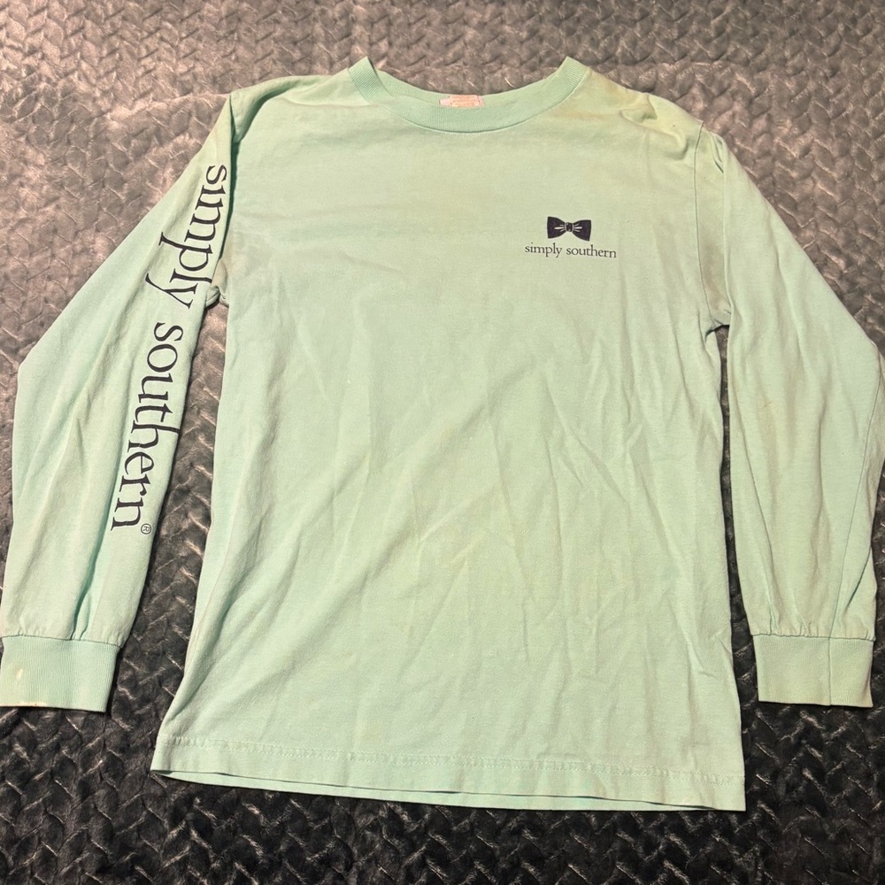 Simply Southern Light Green Long Sleeve Tee